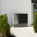 heat pump on external wall