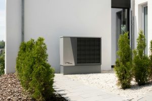 heat pump on external wall